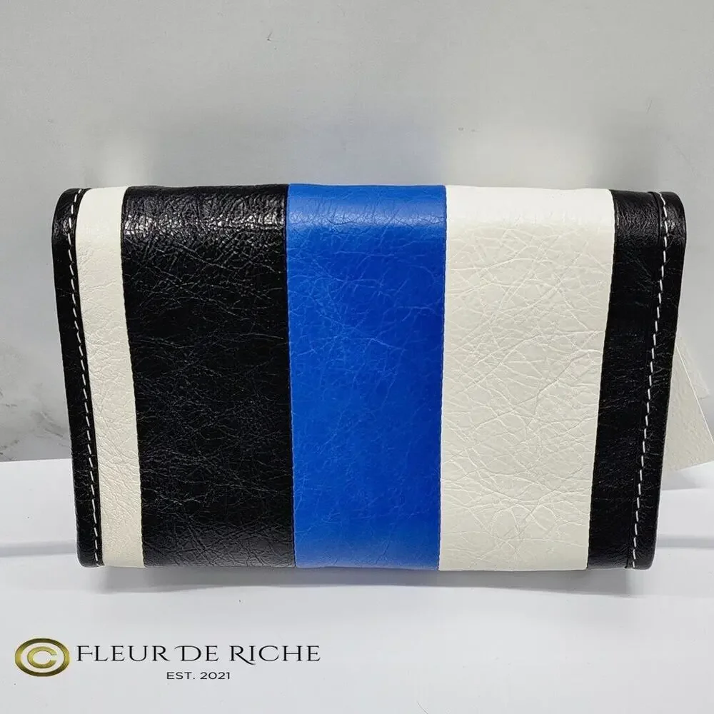 Women's Balenciaga Agneau Arena Multicolor Bazar Shoulder Bag Blue 516460 - Picture 4 of 8